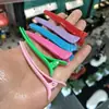 Presilha de Plástico Jelly Bico de Pato 8cm Transfronteiriça Cor Doce Jacaré Grampo de Cabelo para Cabelos Quebradiços, Franja e Separação