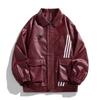 6603 Chaqueta de Cuero para Hombre Estilo Japonés Marca de Moda Chaqueta de Motociclista Cuello Alto Nueva Chaqueta de Cuero Gama Alta Americana High Street