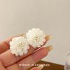 Arete de Flor de Camelia de Encaje Tridimensional Fresco Pequeño Diseño de Nicho Mori Sentido de Diseño Joyería de Oreja de Flor Alto Sentido