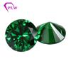 0,8-15mm zircão verde nua jóias de pedra nua pedra preciosa cor zircão atacado maçã redonda verde pedra branca