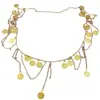 Cadena Metálica para Cintura Jeans Distintivos con Cinturón Cadena para Danza del Vientre Falda con Colgante Dorado Decoración para Danza de Performance