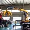 Guindaste montado em veículo, guindaste de braço dobrável para construção de pequeno e médio porte, guindaste hidráulico de 10 toneladas, pode ser configurado com controle remoto sem fio