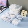 Caja de Almacenamiento Portátil para Cable de Datos Cargador Batería Disco Duro Control Remoto Audífonos Artículos de Escritorio Transparente Caja Organizadora
