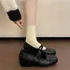 Zapatos Chuyuji estilo francés de cielo estrellado Mary Jane bajos para mujer, nuevo modelo de primavera 2026, absolutamente hermosos, perfectos para combinar con faldas, slip-on
