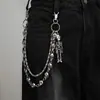 Estilo Europeu e Americano Hip-Hop Personalidade Corrente de Jeans Caveira Escura Corrente Pendurada Acessório de Garota Doce Cool Picante Unissex Corrente de Cintura da Moda Cool