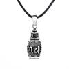 Vintage Silver Heart Sutra Mantra de seis caracteres Shurangama Curse Pendant para homens e mulheres Personalizado Criativo Abridor Gawu Box Colar Masculino