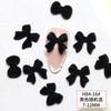 Acessórios para Unhas com Laço Aveludado Outono e Inverno Acessórios de Gravata Borboleta Maillard Decoração de Unhas Mista de Pelúcia e Resina