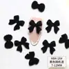 Accesorios para Uñas con Maquillaje de Otoño e Invierno, Adornos de Uñas con Lazo de Terciopelo Maillard, Nuevos Accesorios Mixtos de Resina Felpa Mariposa Lazo para Uñas