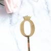 Decoración de Pastel de Cumpleaños Corona Pequeña Dorada con Brillantina Número Acrílico Adorno para Pastel Horneado Postre Vestir