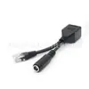 Cable Adaptador de Datos RJ12 Hembra Uno a Dos DC5521+RJ12 Cabezal de Cristal Cable de Red Gigabit