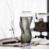 Vaso de vidro transparente em formato de gota d'água, irregular, flexível, com impressão nórdica, decoração criativa para arranjo de flores na sala de estar, design dinamarquês