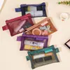 Estojo de Lápis Mini de Malha Vintage Baiyi Bolsa de Moedas Especial para Alunos Exame Estojo de Lápis Portátil Bolsa de Papelaria Multifuncional