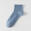 Meias Curta de Algodão Puro para Homens, Estilo Fino de Verão, Antibacteriana, Desodorante, Meias Esportivas Invisíveis (Boat Socks), Malha Respirável, Absorventes de Suor, Meias Esportivas Sem Costura