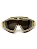 Gafas Tácticas, Gafas para Ciclismo al Aire Libre, A Prueba de Viento, A Prueba de Arena, A Prueba de UV, Resistentes a Impactos, Lentes Intercambiables, Unisex