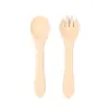 Plato con Ventosa Resistente a Caídas, Tenedor, Cuchara y Taza de Silicona de Grado Alimenticio Transfronterizo, Set con Babero de Silicona