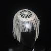 Moda Europeia e Americana Rhinestone Grid Headwear Acessórios de Cabelo Exagerados Design de Nicho Temperamento Rhinestone Headwear Headwear Headwear Nupcial