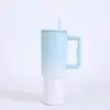 Taza de Coche con Asa de Acero Inoxidable 304 Termo de Gran Capacidad para Viaje 40oz 30oz con Popote Hielo de Alta Calidad