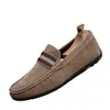 Mocasines Casuales para Primavera y Verano, Nuevos Zapatos Transpirables de Gamuza Slip-On para Conducir para Hombre, Zapatos Planos de Moda