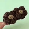 Pinza de Plátano de Flor de Hilo Vintage, Pinza Vertical para Mujer, Pinza de Garra para Cola de Caballo Alta en la Parte Posterior de la Cabeza de Otoño e Invierno, Pinza de Pelo Elegante Versátil