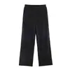 Ropa Europea y Americana Transfronteriza para Mujer Aliexpress Ins Popular Moda Encaje Pantalones Casuales Negros Cómodos Casuales Sudeste Asiático