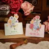 Tarjeta de Saludo de Flor Pequeña 520 Ritual Romántico Sorpresa Ramo Festivo Escrito a Mano Tarjeta de Felicitación Cumpleaños Plegable Tarjeta de Felicitación