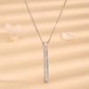 Collar largo geométrico de acero inoxidable con concha para mujer, joyería de acero de titanio fresca y pequeña al por mayor, exclusivo transfronterizo para ventas directas de fábrica