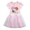 Vestido das meninas verão 2022 novo estilo ocidental moda infantil verão princesa vestido médio e pequeno infantil estilo universitário saia