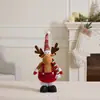 Nuevos Adornos Rojos y Verdes de Navidad: Papá Noel Extensible, Muñeco de Nieve, Reno, Muñecos de Regalo de Navidad, Decoraciones Navideñas