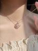 Acompanhando o Colar Borboleta da Lua para Mulheres Versão Coreana Doce Lua Diamante Brilhante Design Avançado Colar de Luxo Leve de Nicho Temperamento para Melhor Amiga