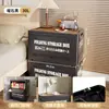Caja plegable con tapa de madera Estante de almacenamiento para puerta lateral del hogar Caja de almacenamiento simple para sala de estar y estudio Caja de almacenamiento para coche Caja de almacenamiento