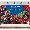 Tela de Fondo de Spider-man Transfronteriza Suministros de Decoración para Fiesta de Cumpleaños Pancarta de Cumpleaños de Spider-man Tela de Fondo para Fotografía