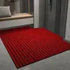 Felpudo para puerta de entrada, área grande de cobertura total, antideslizante, absorbente de agua, se puede cortar en tiras largas, alfombra de siete rayas