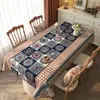 Toalha de Mesa Estilo Étnico, Impermeável, à Prova de Óleo, Não Precisa Lavar, Resistente ao Calor, Luxo Leve, Sensação de Alta Qualidade, Toalha de Mesa Retangular Boêmia