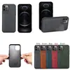 Para iPhone 13 funda de teléfono móvil con tarjetero Apple 12 soporte anticaída ultrafina con tarjetero funda de cuero para teléfono móvil Huawei P50