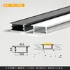Perfil de Aluminio para Luz Lineal LED Luz Lineal Empotrada Canal de Luz de Aleación de Aluminio Tira de Luz Dura Canal de Aluminio Fuente de Luz Lateral