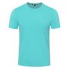 Camiseta transpirable de cuello redondo con logo estampado, manga corta, elástica, para correr, ideal para grupos, hecha a medida y bordada.