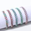 Jinyiyuan Cadena Cubana Europea y Americana Cadena de Molienda Hip Hop Hiphop Acero Inoxidable Esmalte Goteo de Aceite Acero de Titanio Pulsera Joyería