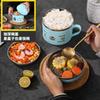 Tazón de fideos instantáneos de acero inoxidable con tapa, taza grande de comida rápida, tazón para dormitorio de estudiantes, palillos, lonchera para adultos, lonchera
