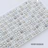 Rhinestones Cuadrados Pequeños para Uñas Dongzhou de 6 mm, Rhinestones 3D Super Brillantes Cuadrados y con Esquinas Redondeadas de Punta Inferior para Decoraciones de Uñas