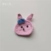 Creative malha lã bonito animal tecido à mão nuvem filhote de cachorro morango acessórios de cabelo em patch de lã dos desenhos animados