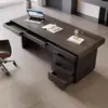 Mesa de Estilo Minimalista Italiano, Mesa para Estudo em Casa, Mesa de Computador Moderna de Madeira Maciça de Luxo Leve, Mesa Executiva de Alto Padrão