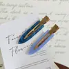 Pinzas para el pelo de acetato sin costuras, multicolor y con brillo de patrón de agua, de fábrica, pinzas de estilo suave con degradado, en stock para pedidos al por mayor mixtos, personalizables