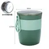 Taza Termo de Acero Inoxidable para Oficinistas, Estudiantes en Casa, Taza Portátil para Desayuno, Vajilla, Cuchara, Taza de Agua, Lujo Ligero y Sensación de Alta Gama