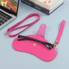 Bolsa para gafas de miopía colgante de cuello portátil, bolsa para gafas de cuero suave antiarañazos anti-desgaste, estuche para gafas de sol, bolsa para gafas de PU