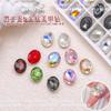 Cristal Diamante K9 8*10 Oval ovo de pomba Joias para unha da moda rede diamante grande de formato especial com fundo pontudo acessórios de diamante de cristal branco