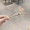 Nueva horquilla elegante de estilo chino con forma de mariposa y flores, horquilla con borlas de perlas, accesorio para tocado de Hanfu, cheongsam y palillos.