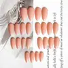 Uñas Postizas Puntiagudas Portátiles Más Vendidas Transfronterizas Set de 28 Piezas de Parches para Uñas Falsas Color Puro Pegamento Arte de Uñas Parches para Uñas Venta al por Mayor