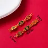 2026 Nuevo Aleación Goteo de Aceite Estilo Antiguo Año Nuevo Arena Oro Colgante Pulsera Cadena de Extensión Chapada en Oro Accesorios de Joyería DIY