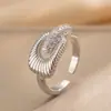 Anillo Exquisito Super Brillante de Circonita para Niñas, Lujo Accesible y Anillo de Apertura Ajustable de Gama Alta, Baño de Oro Real Simple