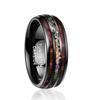 Anillo de acero de tungsteno en stock lote mixto 8 mm de ancho cúpula negro dos acacia mau bao anillo de acero de tungsteno una generación de cabello
